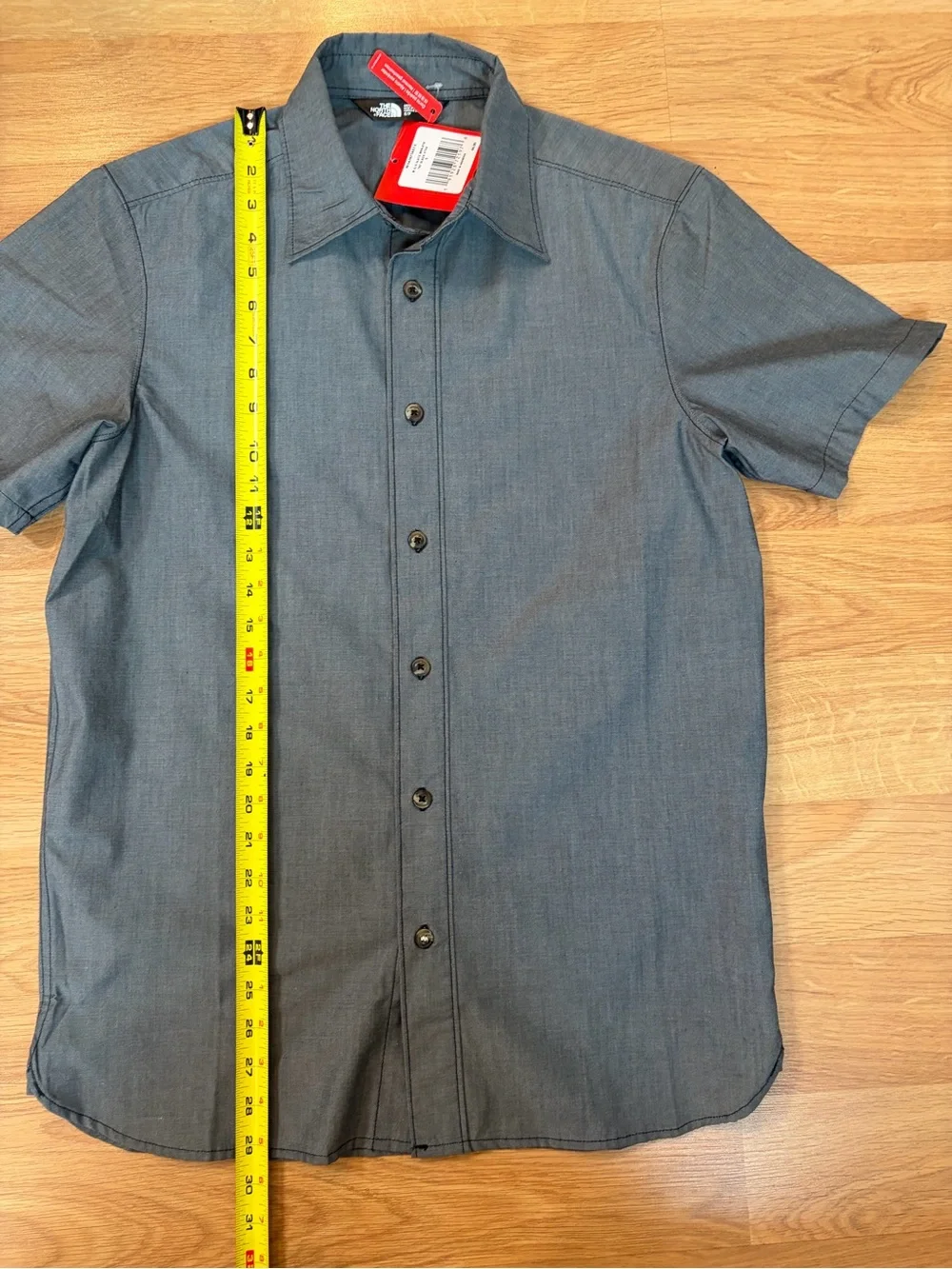 The North Face Slate Gray Short Sleeve Button Up Shirt Size S